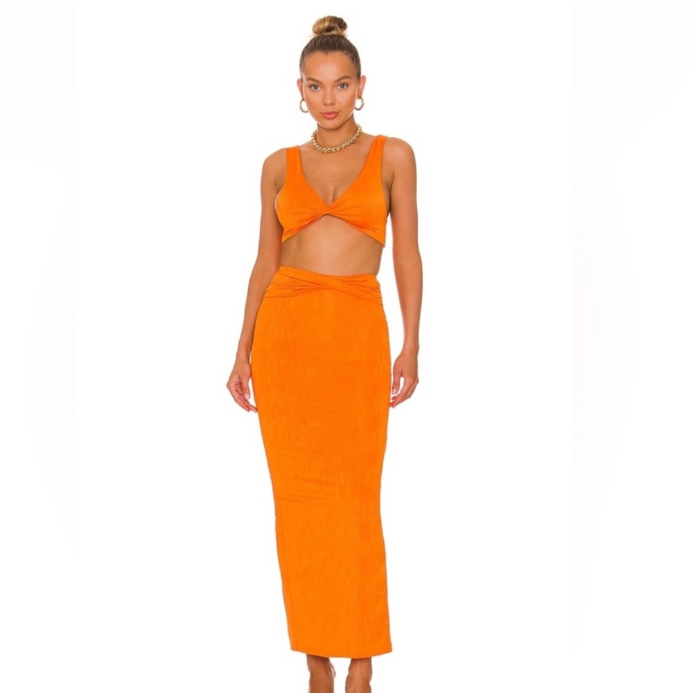 superdown Orange Skirt Set